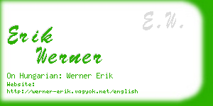 erik werner business card